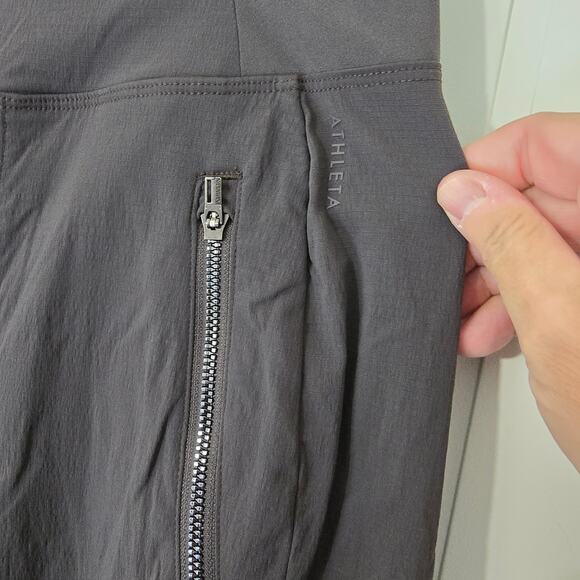Athleta Gray Stretch Jogger Pants Athleisure Pockets Lounge Size 4 - Picture 7 of 8